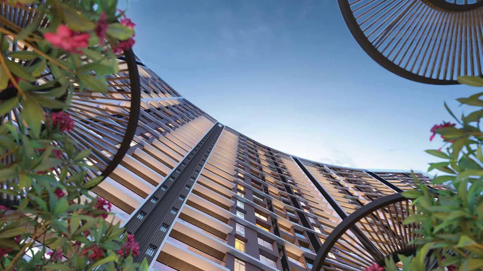VJ Palladio Kothrud Central tower low angle view